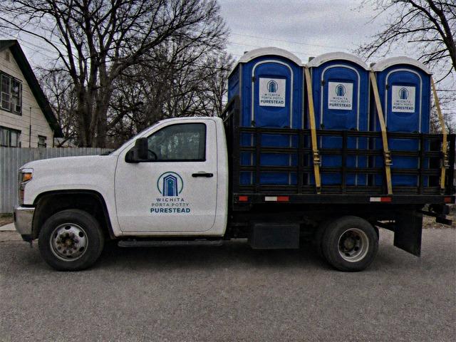Wichita Porta Potty Purestead delivery truck